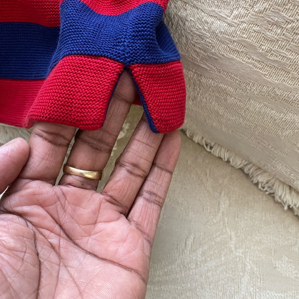 Gucci Bold Red and Blue Stripes W/Ptch Live Red/Inchiostro Pull Over - Picture 10 of 12